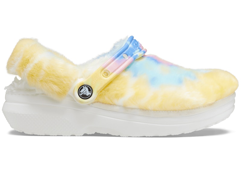 crocs classic clog fur sure yellow tie dye – Crocs Clogs Collection for All-Day Comfort