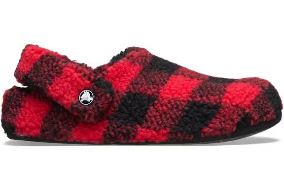 crocs classic cozzzy slipper buffalo check red – Crocs Clogs Collection for All-Day Comfort